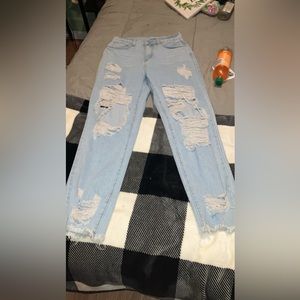 Light ripped denim jeans size small